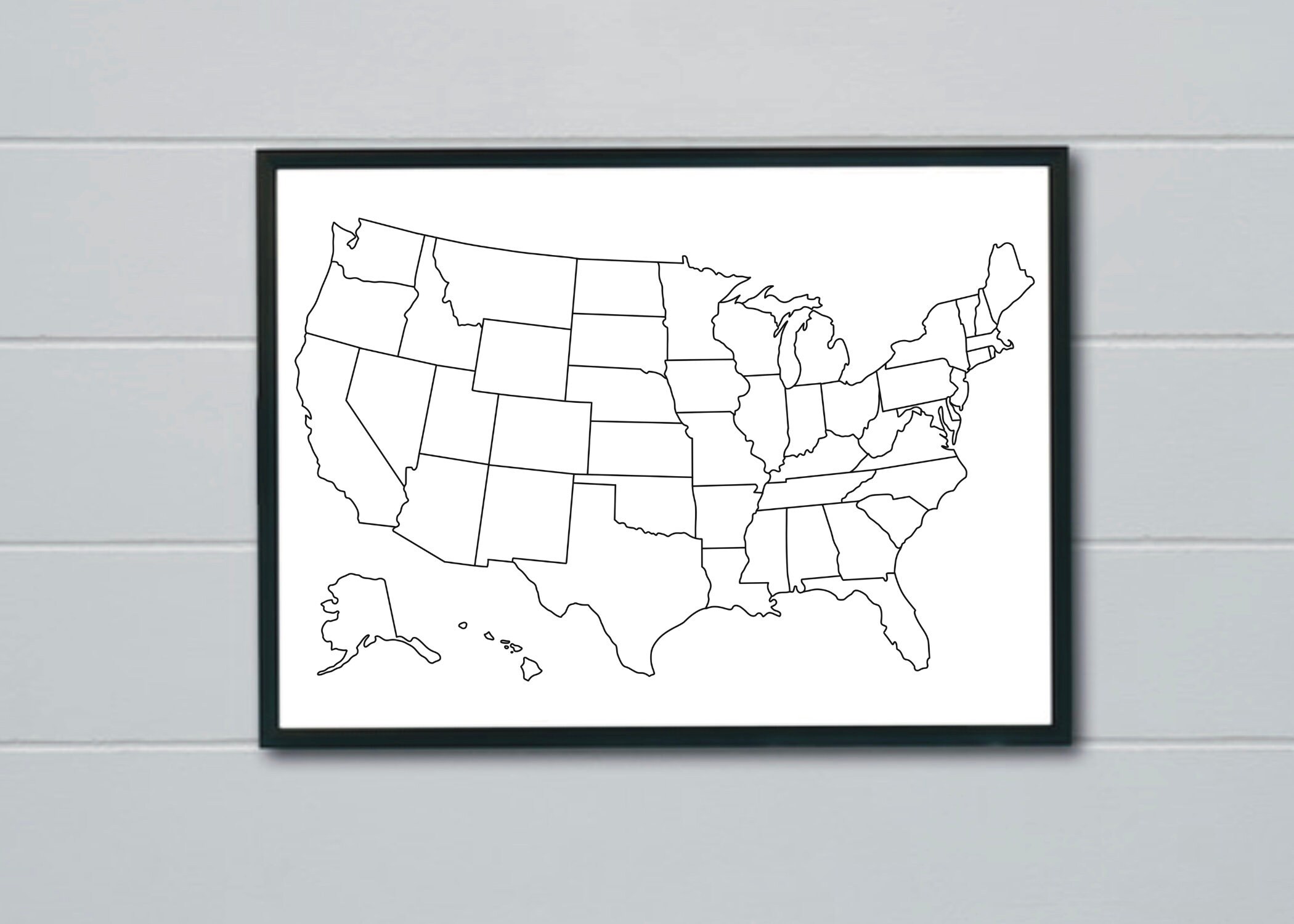 Blank United States Map Instant Download Sales Map Instant Etsy Blank united states map instant download sales map instant etsy