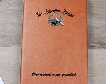 The Adventure Begins Journal, Graduation Gift, Class of 2026, Graduation Gift for Daughter, Son, Best Friend, Congratulations
