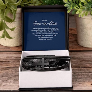 Son in Law Bracelet, Gift for Son in Law, Son in Law Christmas, Birthday, Wedding Gift, New Son in Law Gifts, Present for Best Son in Law