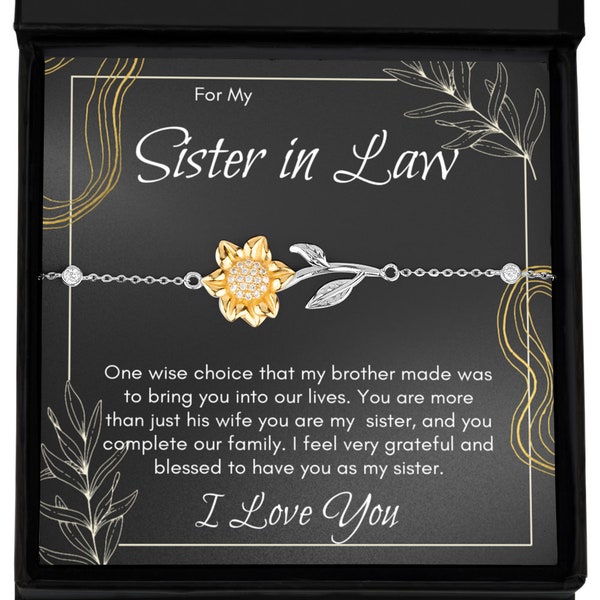 Sister in Law Bracelet, Sister in Law Birthday, Christmas Gift, Future Sister in Law, Best Ever Sister in Law, Cute Sister in Law Jewelry