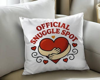 Snuggle Spot Heart Pillow, Cushion, Spouse Pillow, Gift For Partner, Wife, Home, Cuddle Pillow, Cozy Home Cushion, Cute Pillow Hug, Bedroom