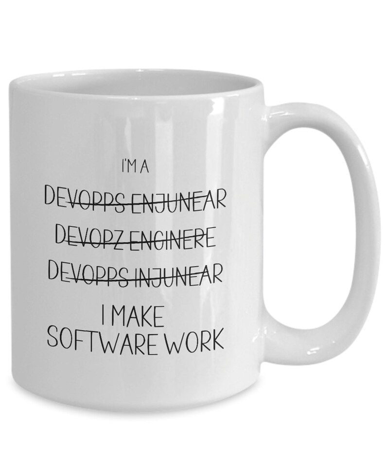 Devops Engineer Gift, Funny Computing Coffee Mug, Coworker Present, IT Themed Gifts, New Job/Farewell Gift, Birthday, Christmas Gift for Dad image 1