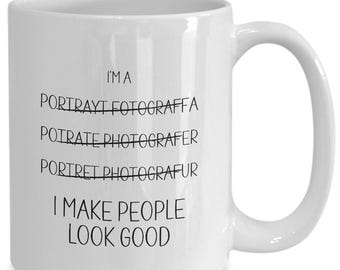 Gift for Portrait Photographer, Funny Portrait Artist Coffee Mug, Thank You, Appreciation Present for Portraitist