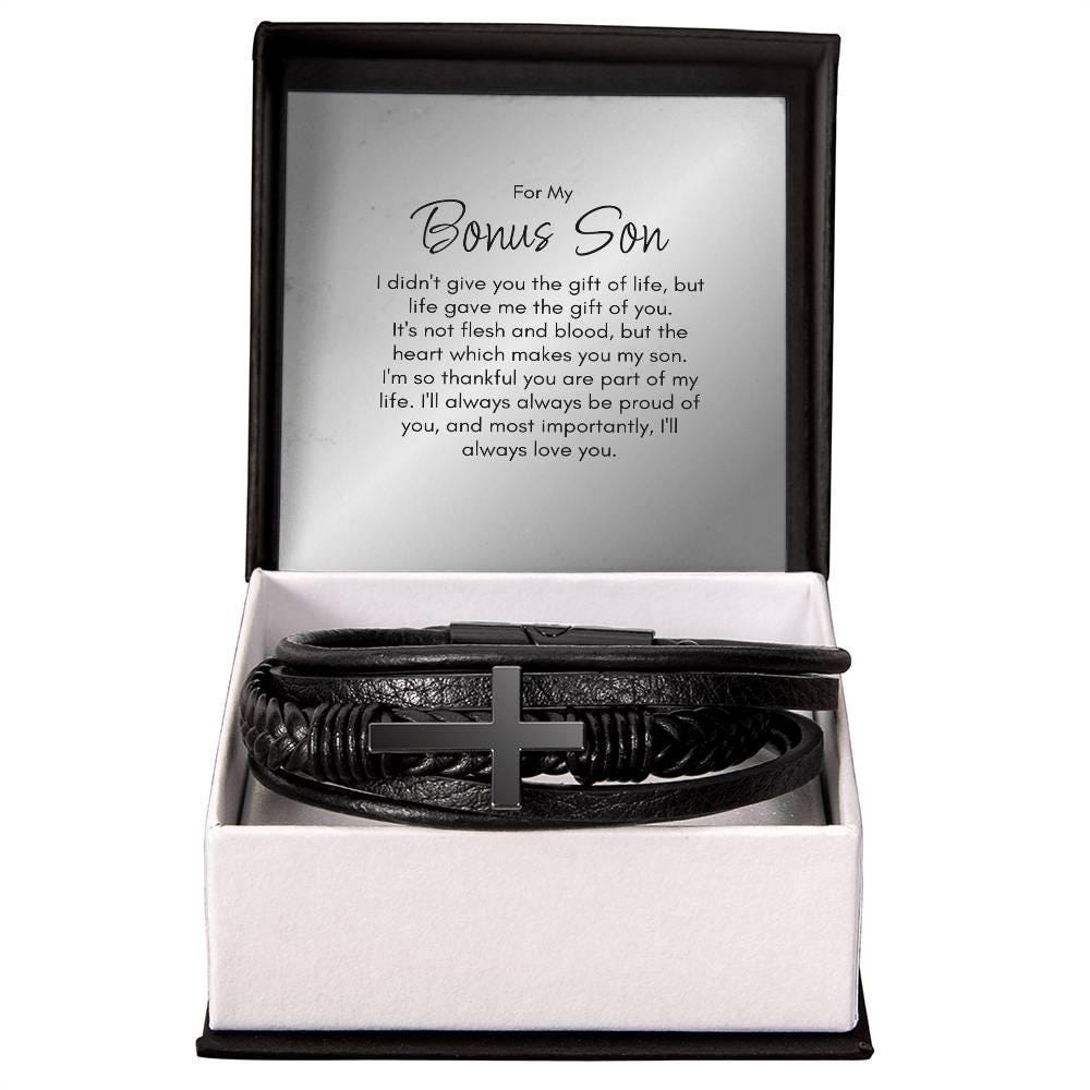 Bonus Son Bracelet, Gift for Bonus Son, From Step Mom, Step Son ...