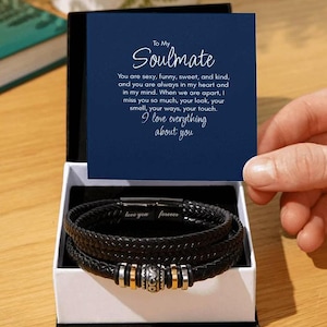 Soulmate Bracelet, To My Soulmate, Soulmate Jewelry, Soulmate Christmas, Birthday, Anniversary Gift, You Are My Soulmate, Bracelet For Men
