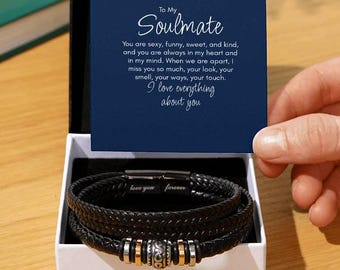Soulmate Bracelet, To My Soulmate, Soulmate Jewelry, Soulmate Christmas, Birthday, Anniversary Gift, You Are My Soulmate, Bracelet For Men