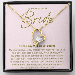 Necklace for The Bride, From Her Groom, Gift For Wife To Be, From Husband, Wedding For Bride, Jewelry For Bride, I Love You Gift