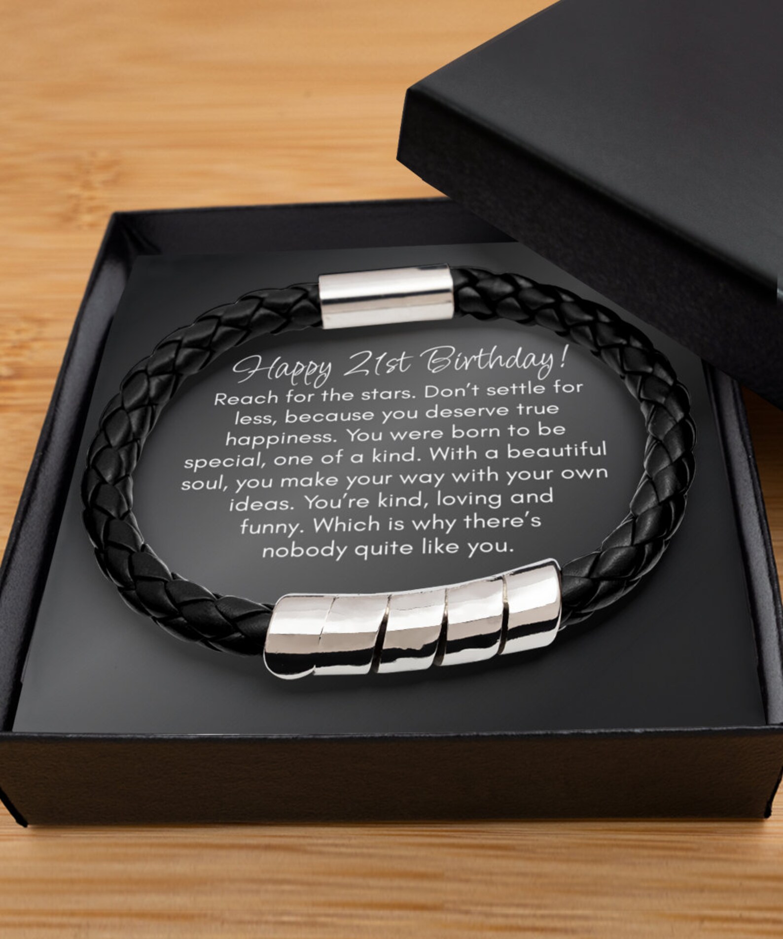 21st Birthday Gift for Him, 21st Birthday Bracelet, Jewelry for 21st Birthday, for Son, Grandson