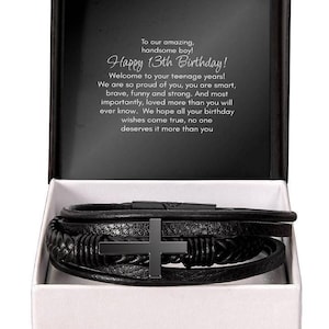 13th Birthday Gift for Son, Grandson 13th Birthday Gift, Happy 13th Birthday Bracelet for Boy, 13th Birthday Boys Jewelry, Gift For Teenager