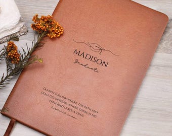 Personalized Name Journal, Custom Graduation Gift, Graduate Journal, Class Of 2026, High School, College Student Grad, Keepsake Notebook