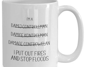 Damage Controlman Gift, Funny Mug for Damage Controlman Boyfriend, Military Graduation Ceremony, Navy Husband/Dad Birthday, Fathers Day Gift