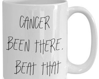 Cancer, Beat that Coffee Mug, I Beat Cancer Gift, Breast Cancer, Cancer Survivor Gift, Gift Cancer Patient, Cancer Survivor Mug, For Her