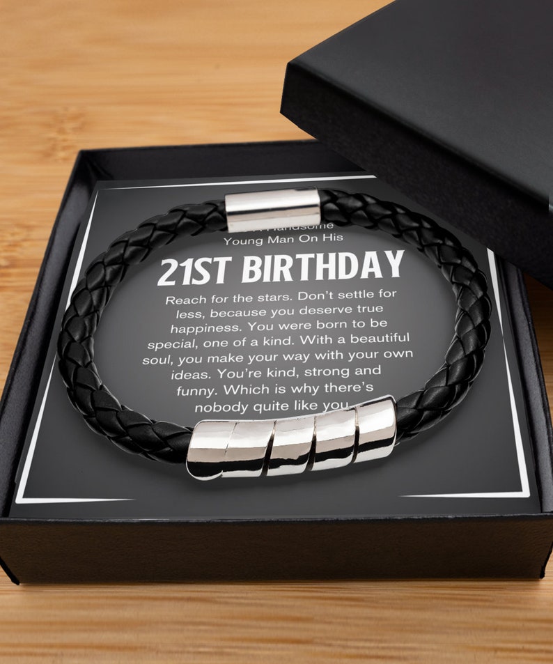 21st Birthday Gift for Him, 21st Birthday Bracelet, Jewelry for 21st — free download