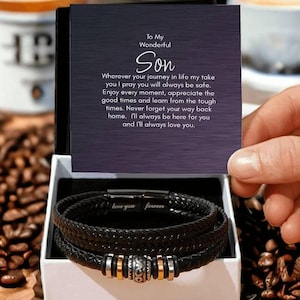 To My Son Gift Bracelet, Gift for Son, Son Birthday, Christmas, Graduation Gift, To Son From Mom, From Dad, Sentimental Son Gift, Best Son