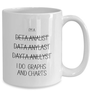 Data Analyst Gift, Funny Computing Mug, Coworker Present, IT Worker Gifts, New Job, Farewell Gift, Birthday, Christmas Gift for Dad, Husband
