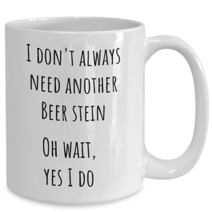 Beer Stein Coffee Mug, Funny Beer Stein Gift, Beer Stein Collector Gift, Love Beer Steins, Beer Stein Gift Ideas, Beer Stein Lover, Beer Mug