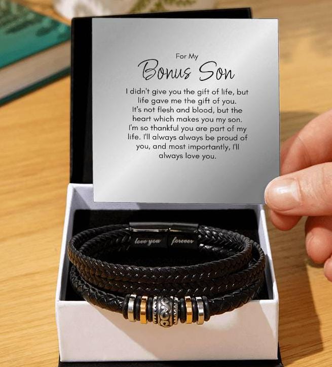 Adjustable "To My Son" Bracelet - Inspirational Gift From Mom Or Dad, Stainless Steel Bangle