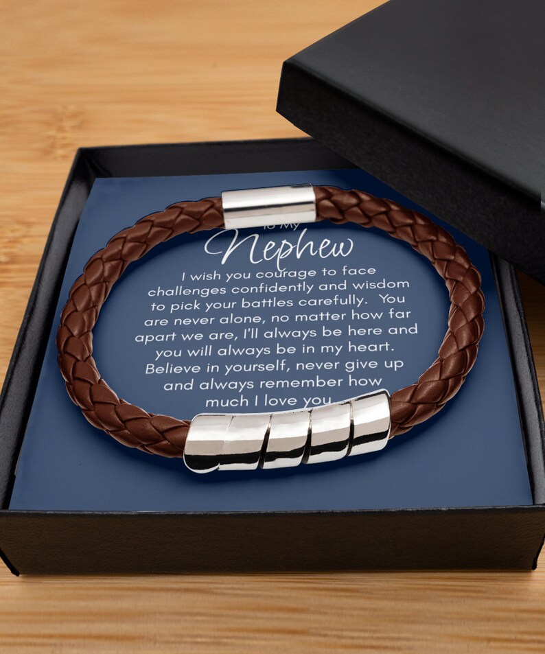 Gift for Nephew, to My Nephew Bracelet, Nephew Christmas, Birthday, Graduation, Gift Ideas for