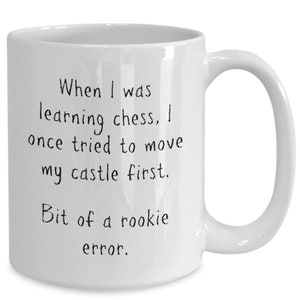 Chess Coffee Mug, Gift for Chess Player, Chess Joke Gifts, Funny Chess Presents, I Play Chess Mug, Chess Teacher Gift, Best Chess Player