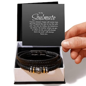 Soulmate Bracelet, To My Soulmate Gift, Soulmate Christmas, Birthday Gifts, You Are My Soulmate Jewelry, Bracelet for Men, Love You Gift