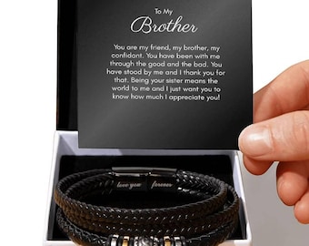 For My Brother Gifts, Best Brother Bracelet, Big Brother, Little Brother Gift Ideas, Brother Birthday Gifts, From Sister, Love You Brother