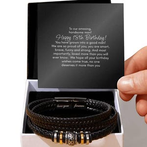 18th Birthday Gift, For Son, Grandson, Nephew, Godson, Happy 18th Birthday, Bracelet for 18th, Eighteenth Birthday Jewelry, 18 Gift For Him