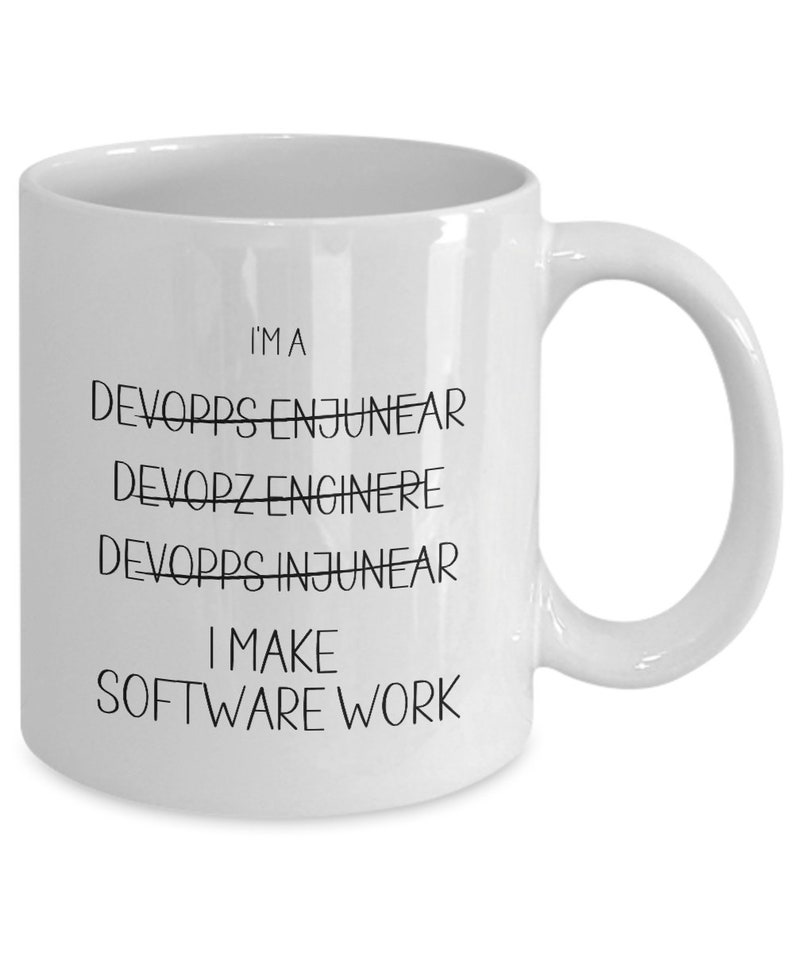 Devops Engineer Gift, Funny Computing Coffee Mug, Coworker Present, IT Themed Gifts, New Job/Farewell Gift, Birthday, Christmas Gift for Dad image 2