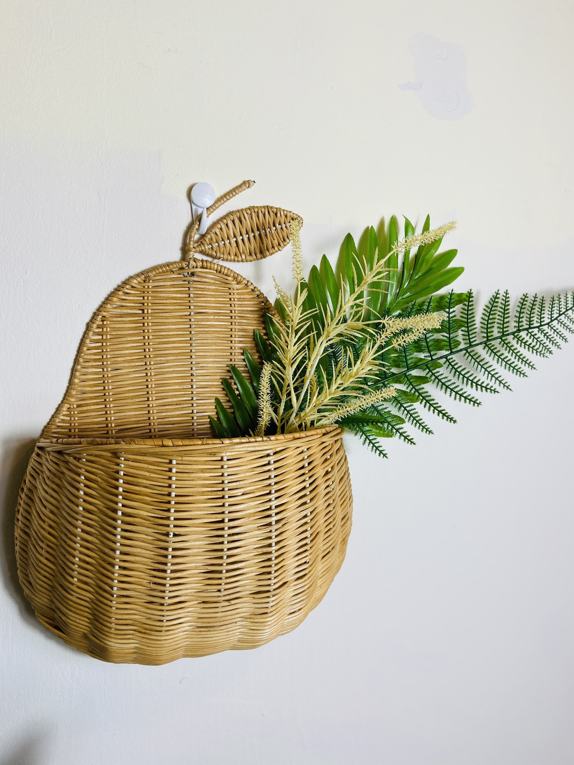Rattan basket Wall hanging rattan basket Handmade Rattan Etsy