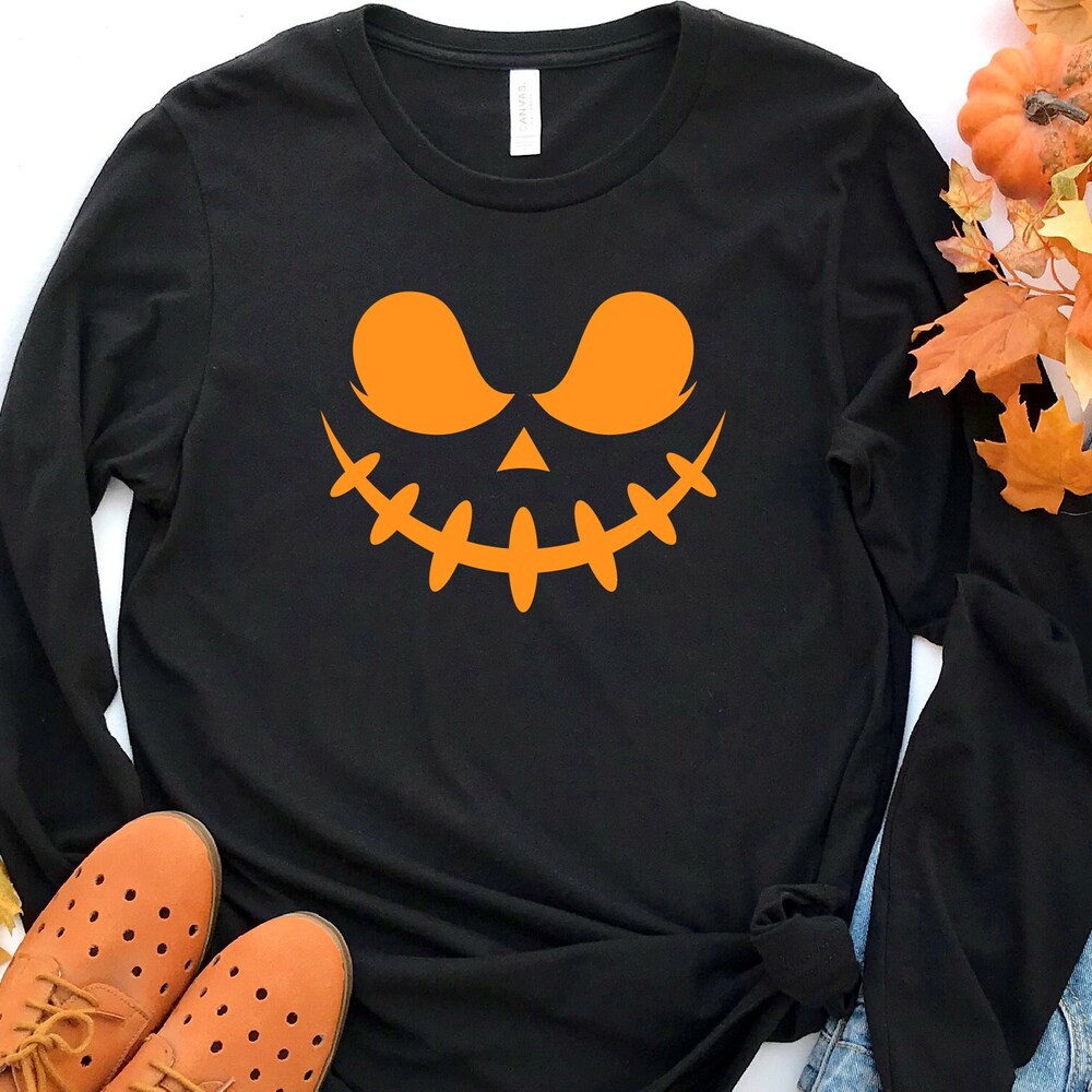 Scary Halloween Long Sleeve Shirt, Scary Shirt, Spooky Long Sleeve Shirt, Halloween Outfit, Halloween Scary Long Sleeve Tee