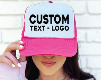 Custom Logo Trucker Hat, Team Event Personalized Mesh Cap (Adjustable Fit)