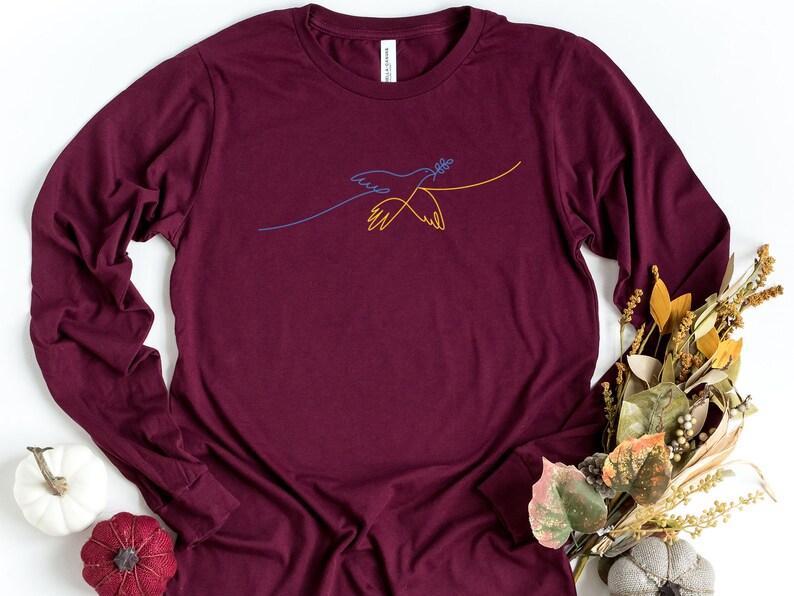 Free Bird Long Sleeve Shirt, Stop The War Shirt, Support Ukraine Long Sleeve Shirt, Pray For Ukraine Shirt, Stand With Ukraine Shirt image 3