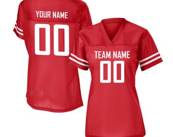 Custom Women's Football Jersey - Personalized Name and Number