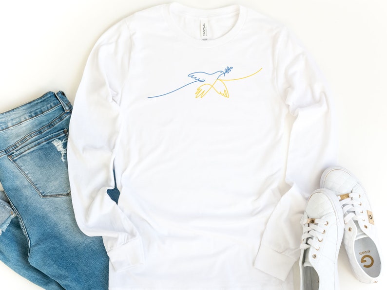 Free Bird Long Sleeve Shirt, Stop The War Shirt, Support Ukraine Long Sleeve Shirt, Pray For Ukraine Shirt, Stand With Ukraine Shirt image 7