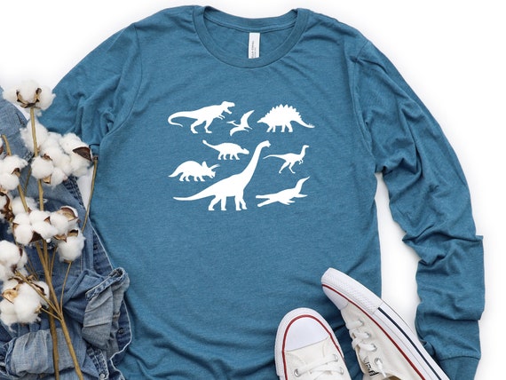 Dinosaurs Long Sleeve Shirt, Dino Shirt, Dinosaur Party