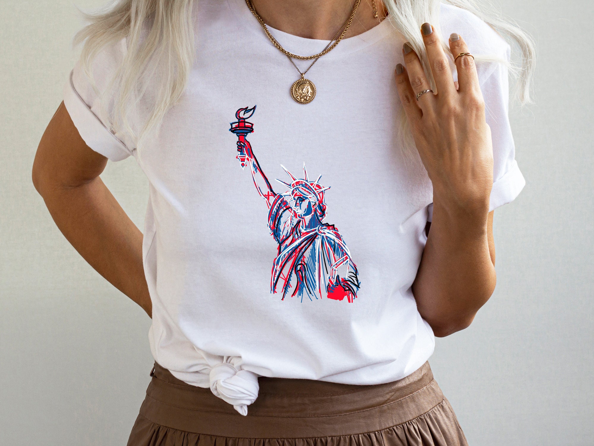Statue Of Liberty Shirt, American Shirt, New York City Shirt, Liberty Shirt, 4th Of July Gift, Independence Day Shirt, Patriotic Shirt