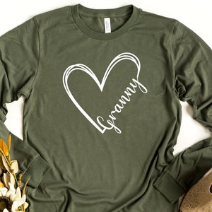 Granny Long Sleeve Shirt ,Gift for Grandma, Granny Heart Shirt,  Granny Life Shirt, Mother&#39;s Day Gift for Granny