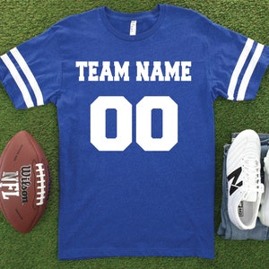 Customized Football T-Shirt Personalized Football Jersey Cotton Shirt Make Your Own Name and Number Jersey, Team Fan Cotton Jersey