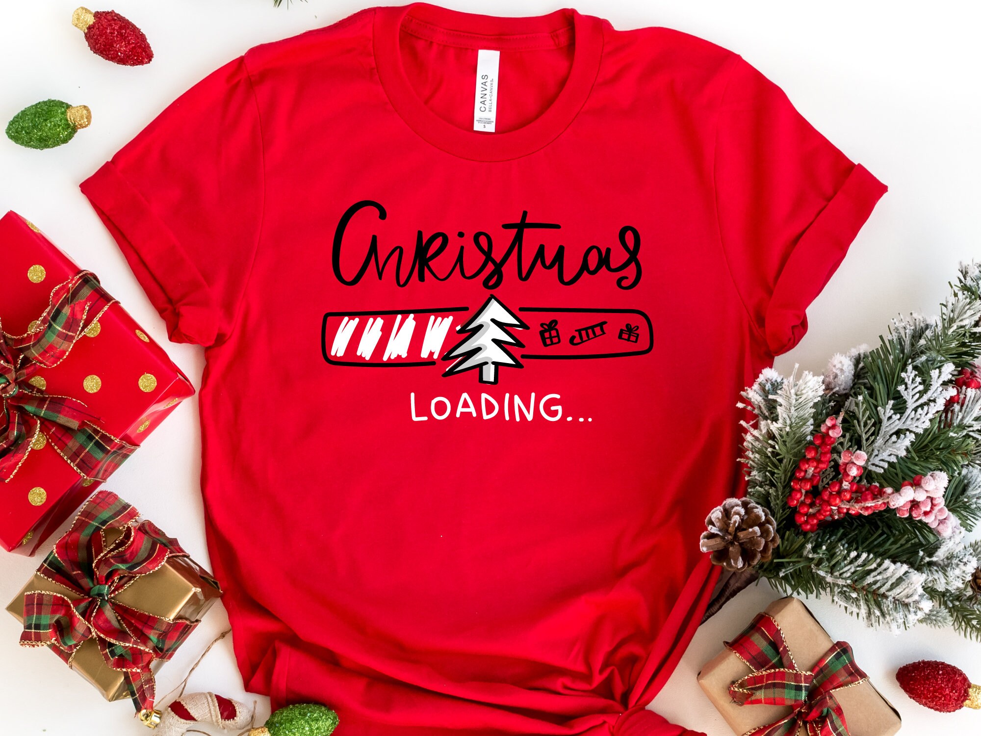 Discover Christmas Loading Shirt, Christmas Tree Shirt, Christmas Is Coming Shirt