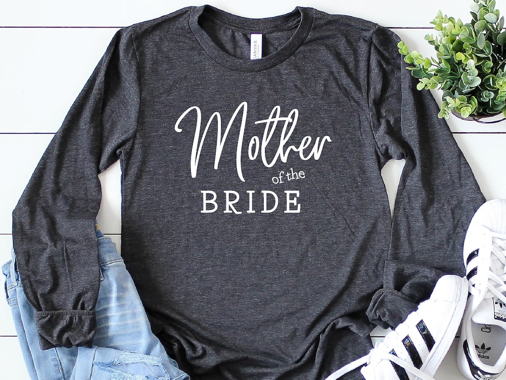 Metroz Style Mother Of The Bride Long Sleeve Shirt, Bachelorette Party Long Sleeve Shirt, Bridesmaid Long Sleeve Shirt, Bridal Party Long Sleeve Shirt