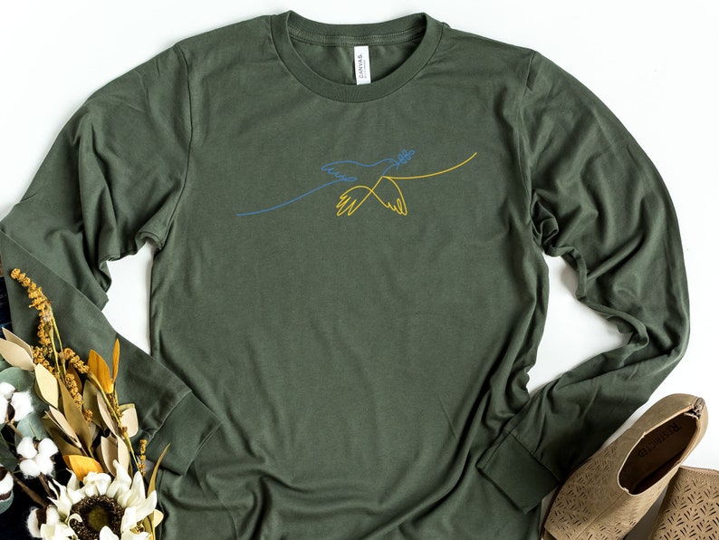 Free Bird Long Sleeve Shirt, Stop The War Shirt, Support Ukraine Long Sleeve Shirt, Pray For Ukraine Shirt, Stand With Ukraine Shirt image 5