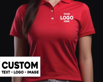 Polo personnalisé pour homme et femme - Logo d'entreprise personnalisé, polos d'équipe à monogramme, polos de sport de golf personnalisés