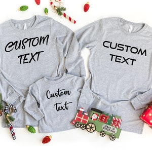 Cotton Shirts, Custom Long Sleeve Shirts, Customized Long Sleeve, Unisex Long  Sleeve Shirt, Add Your Text T-shirt, Personalized Shirts, 