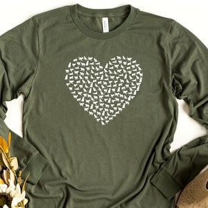 Heart Cats Long Sleeve Shirt, Lots Of Cats Shirt, Cat Lover Shirt, Cat Silhouette Shirt, Cat Lover Gift, Animal Lover Shirt, Pet Lover Shirt bild 6