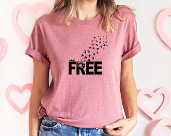 Free T-Shirt, Free Shirt, Freedom Shirt, Flying Birds Shirt, Birds Silhouette Shirt, Free Birds Shirt, Free Birds Tee, Freedom Tee