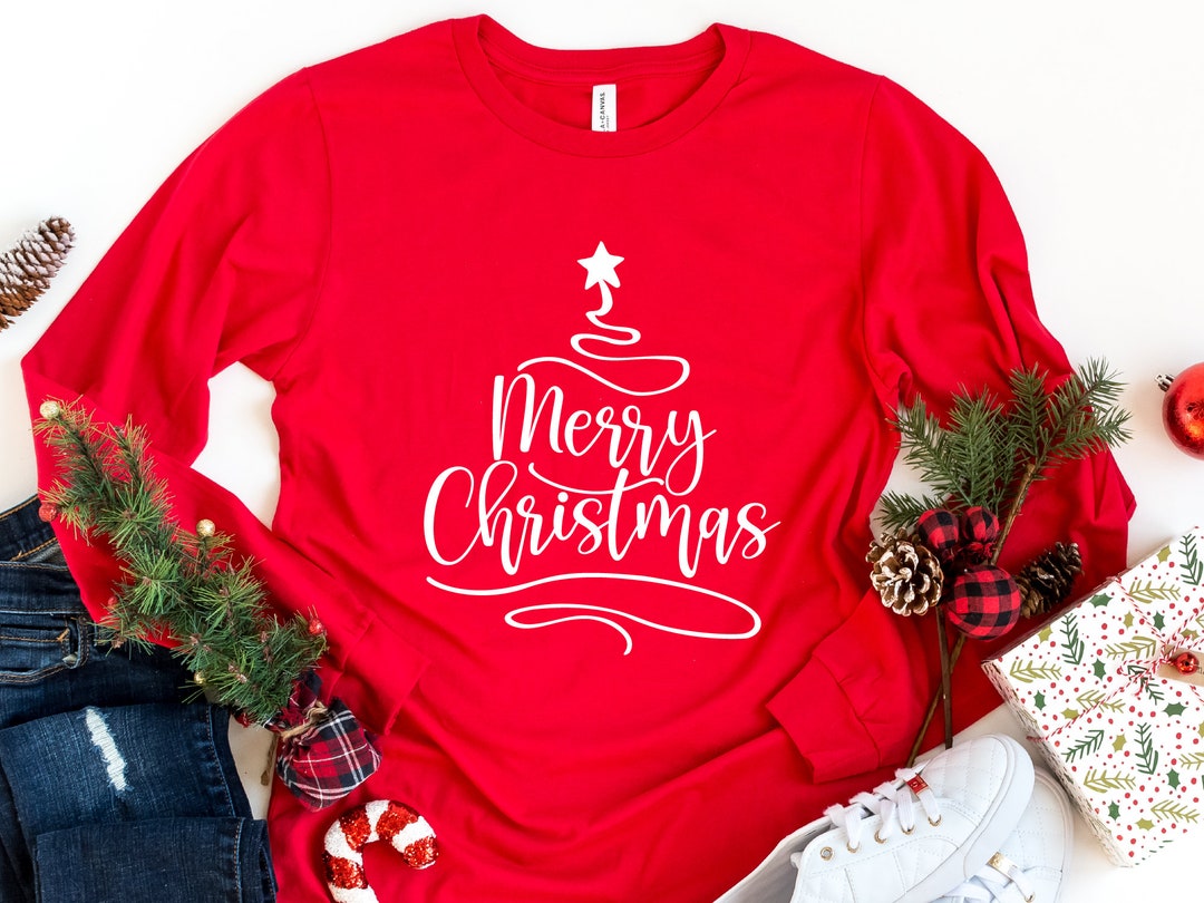 Christmas Long Sleeve Shirt, Christmas Gift, Merry Christmas Tee, Merry ...