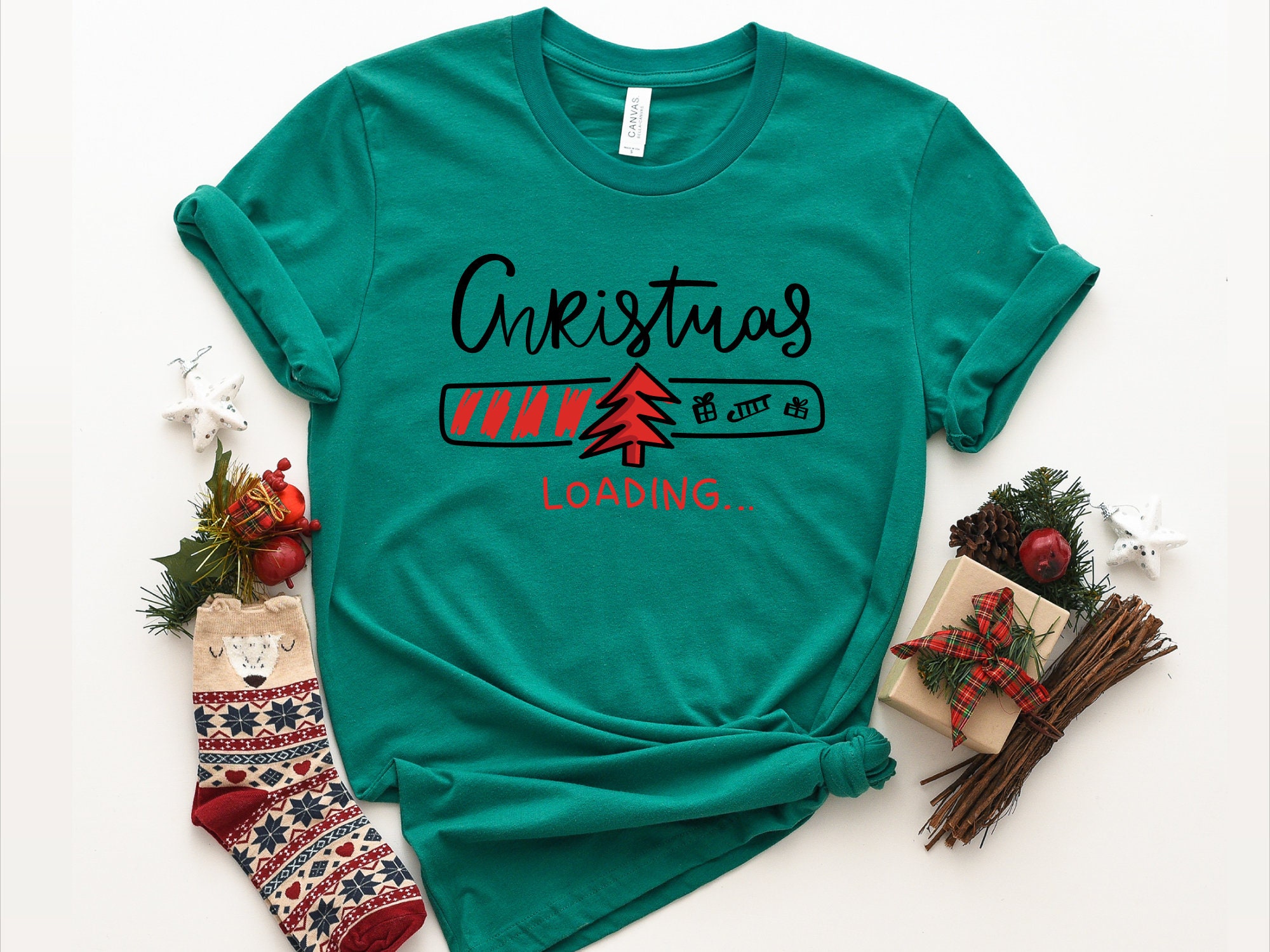 Discover Christmas Loading Shirt, Christmas Tree Shirt, Christmas Is Coming Shirt