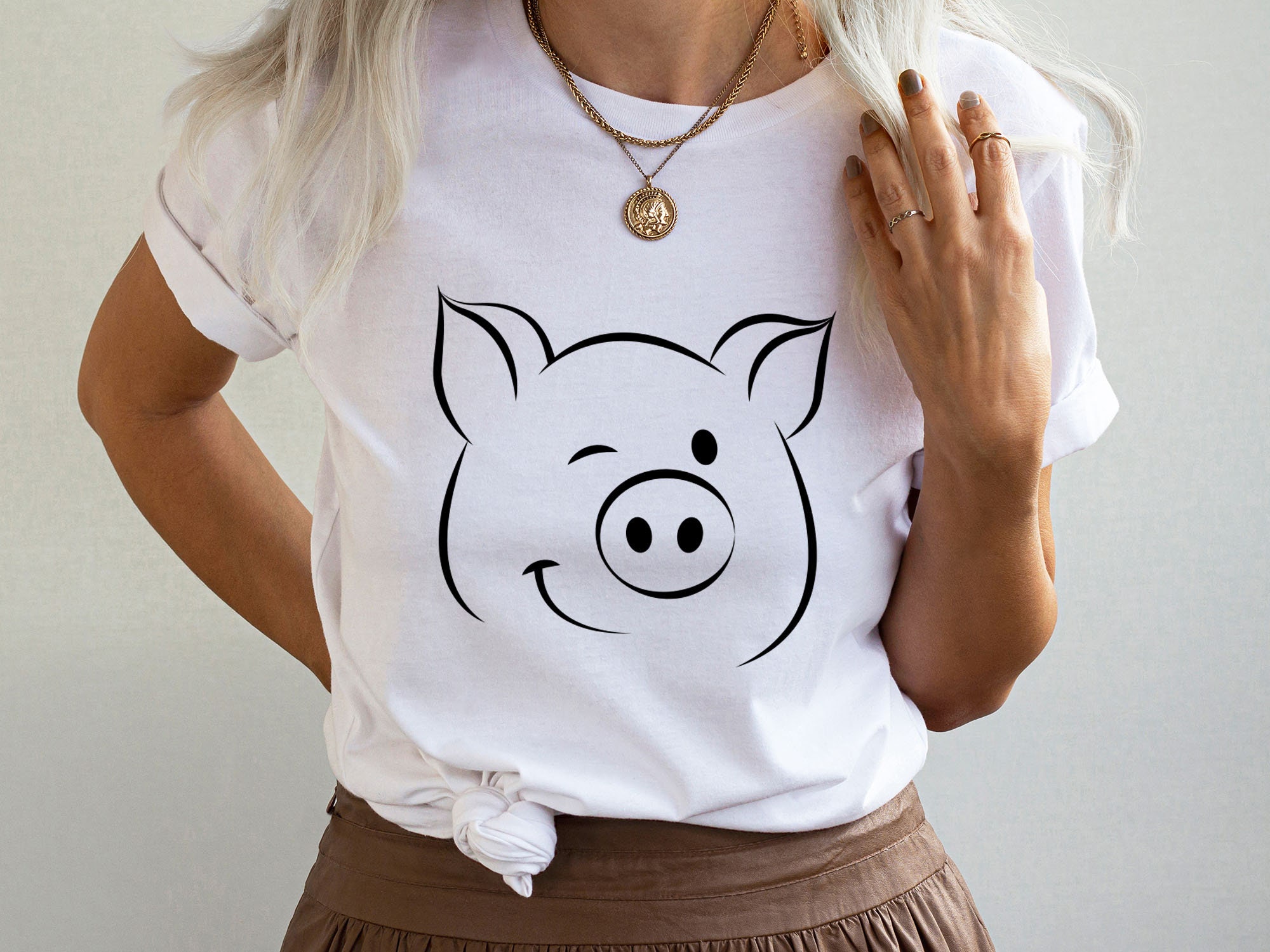★MIM the wardrobe★ BururuXMimder Love Delivery T-shirt Pig I'm the Pig Whisperer Shirt, Pig Lover Shirt, Pig Shirt, Pig
