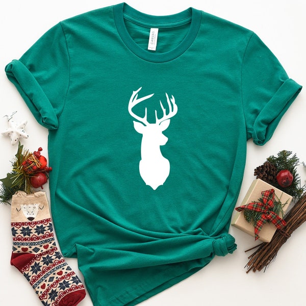 Deer Shirt, Stag Shirt, Deer Silhouette Tee, Stag Silhouette Tee, Deer T-Shirt, Stag T-Shirt, Animal Shirt, Animal Tee, Deer Lover Shirt