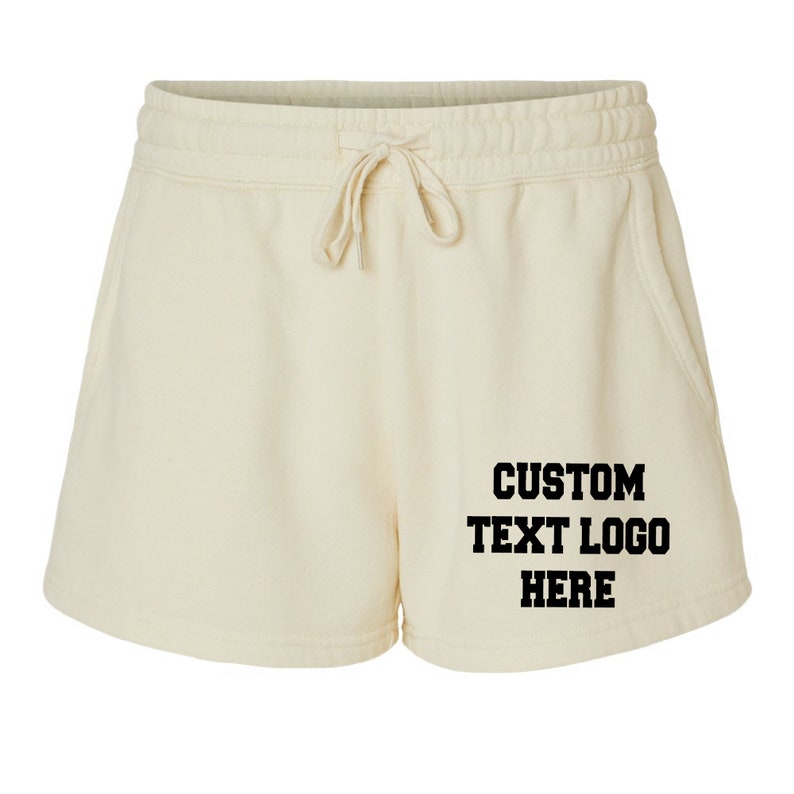 a women's shorts with a custom text on the side