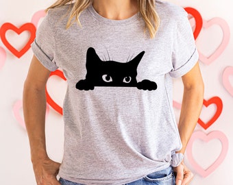 Cat Shirt, Cat Lover Shirt, Black Cat Shirt, Cat Owner Gift, Gift For Cat Lover, Animal Lover Shirt, Cat Owner T-Shirt, Cute Cat Lover Tee